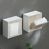 Wall Mounted Cotton Pad Storage Boxes Dustproof Waterproof Bathroom Organizer For Cotton Swabs Makeup Cosmetics Jewelry Holder 1