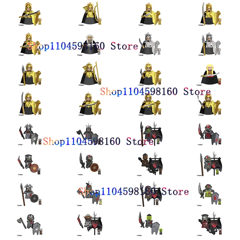 Anime Movies Bricks Toy Uruk-hai Haldir Middle Ages Knights Building Blocks for Gifts TV6405 TV6406 TV6407 TV6408 TV5035 TV5066
