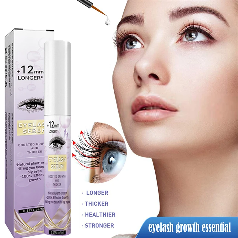 Natural Eyelash Growth Serum 7 Days Fast Eyelashes Enhancer Longer Thicker Fuller Lashes Eyebrows Lift Eye Care Products Makeup