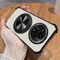 For Realme 14 Pro Plus Cover Lens Film Electroplating Transparent TPU Bracket Anti-fall Soft Cover For Realme Pro Plus Funda 2