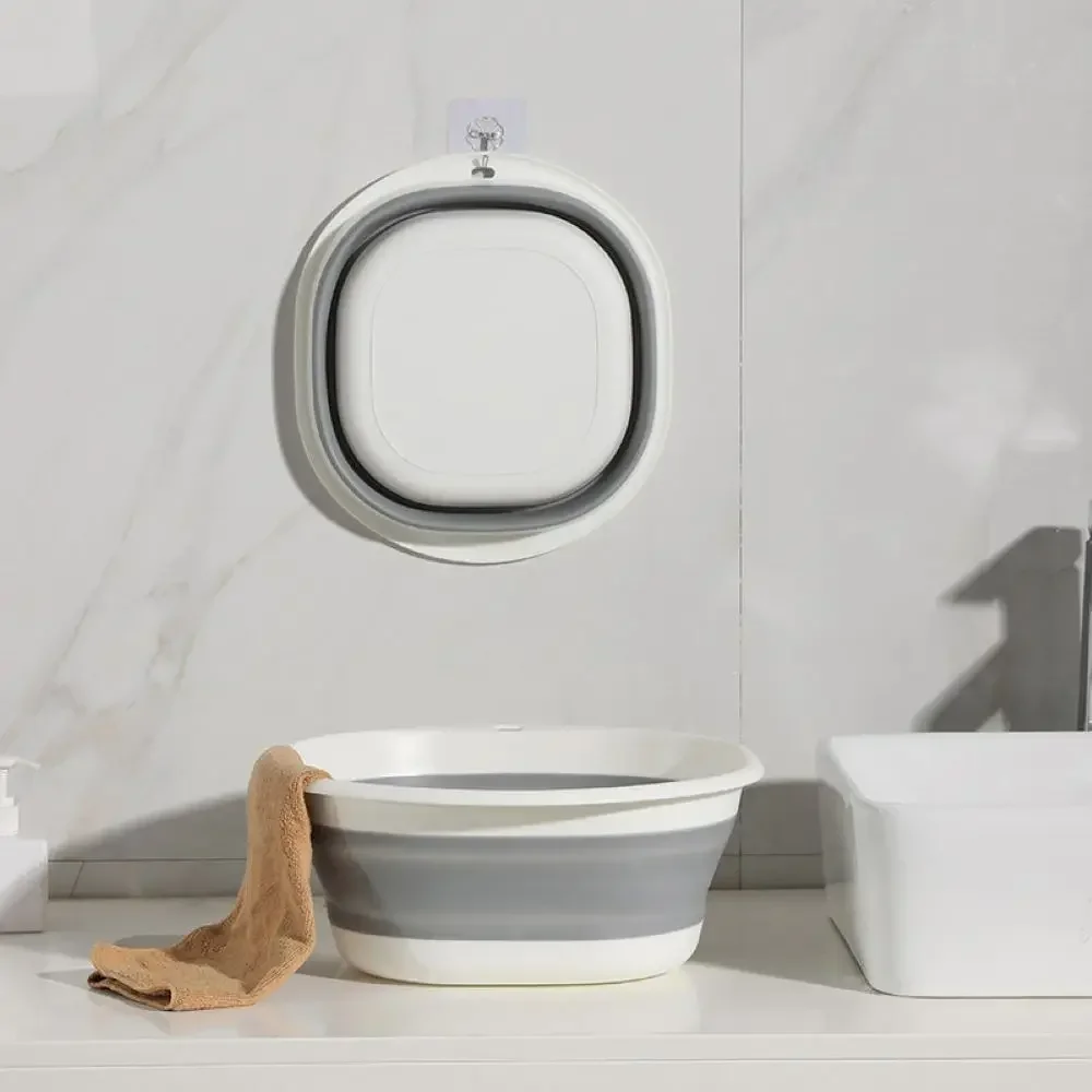 Portable Plastic Folding Wash Basin - Travel Laundry Tub for Home  Baby Bath