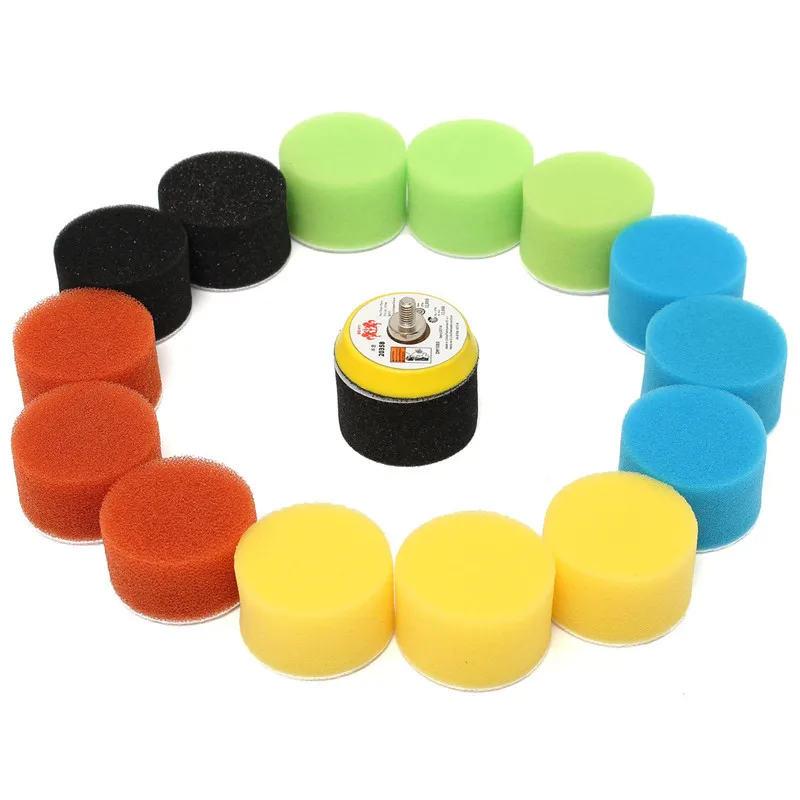 Car Polishing Pad, Car Polish Pad 16Pcs/Set Polishing Pad For Car Polisher 2 Inch 50mm Polishing Circle ing Pad Tool Kit For Car Polisher Wax Pulidora Auto