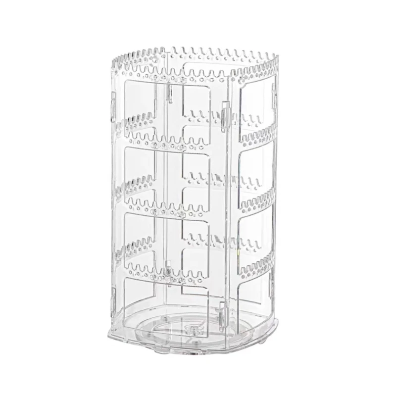 

360 Degree Rotating Jewelry Display Shelf Jewellery Rack Necklace Earrings Stand