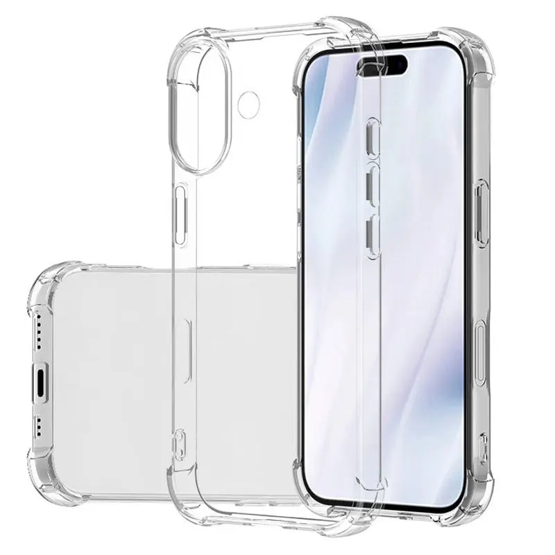Enhanced Shockproof Clear Silicone Phone Case - Transparent Soft Cover