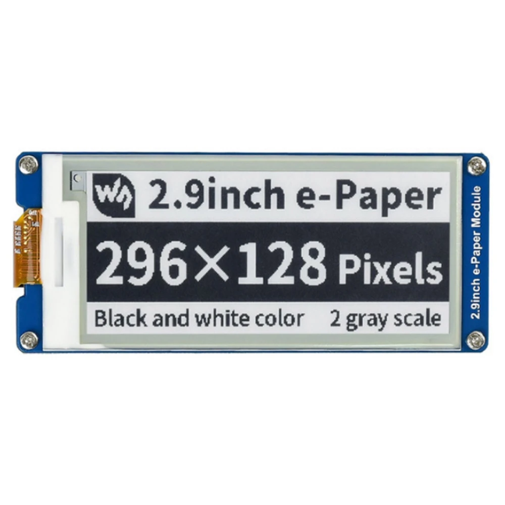 Waveshare 2.9 Inch E-Ink Display Local Refresh 296X128 Resolution SPI Communication Interface for Raspberry Pi 4 /Arduino NND