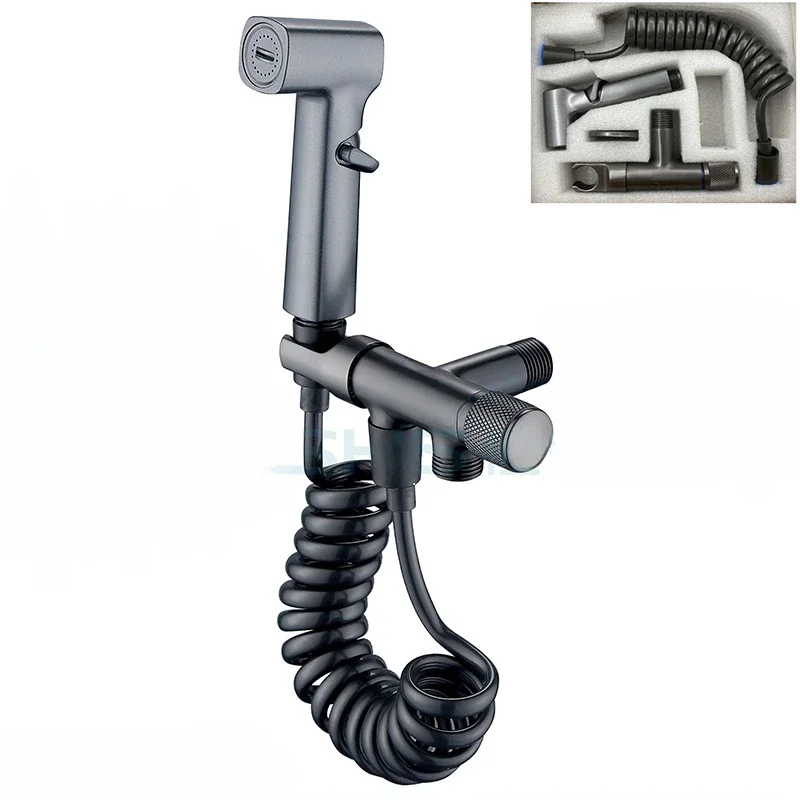 Description Picture 4 of itemWall Mount Two Out Water G1/2 Angle Valve Bathroom Shower Bidet Sprayer Set Hygienic Cleaning Sprayer for Toilet Accessories