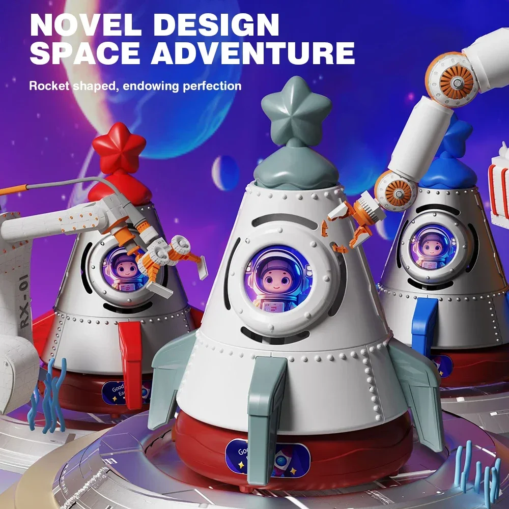 Spaceman Bubble Gun Astronaut Bubble Machine Blower Maker Guns Automatically Electric Toys for Kids Outdoor Wedding Party