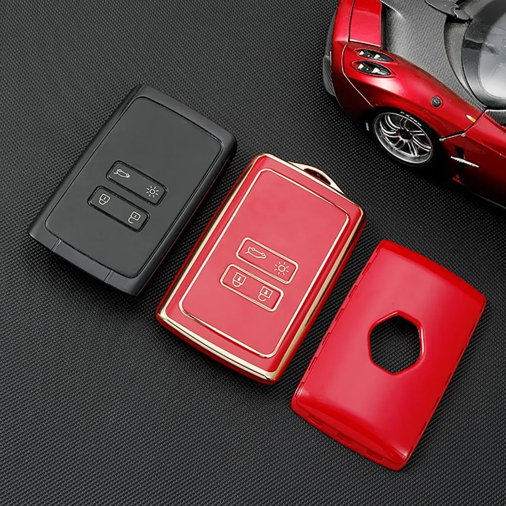 1PCS TPU Car Key Case Full Cover for Renault Koleos Kadjar Megane Talisman Captur Espace Clio 2016-2019 4 Button Accessories