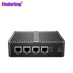 Fanless Soft Router Celeron J4125 Mini PC Quad Core 4x Intel i226 2.5G LAN pfSense Firewall Appliance ESXI AES-NI