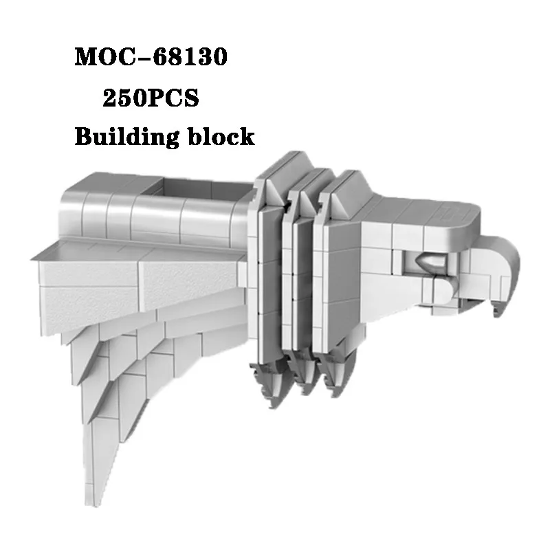 

Building block MOC-68130 small particle eagle head splicing building block model 250PCS adult and children's toy birthday gift