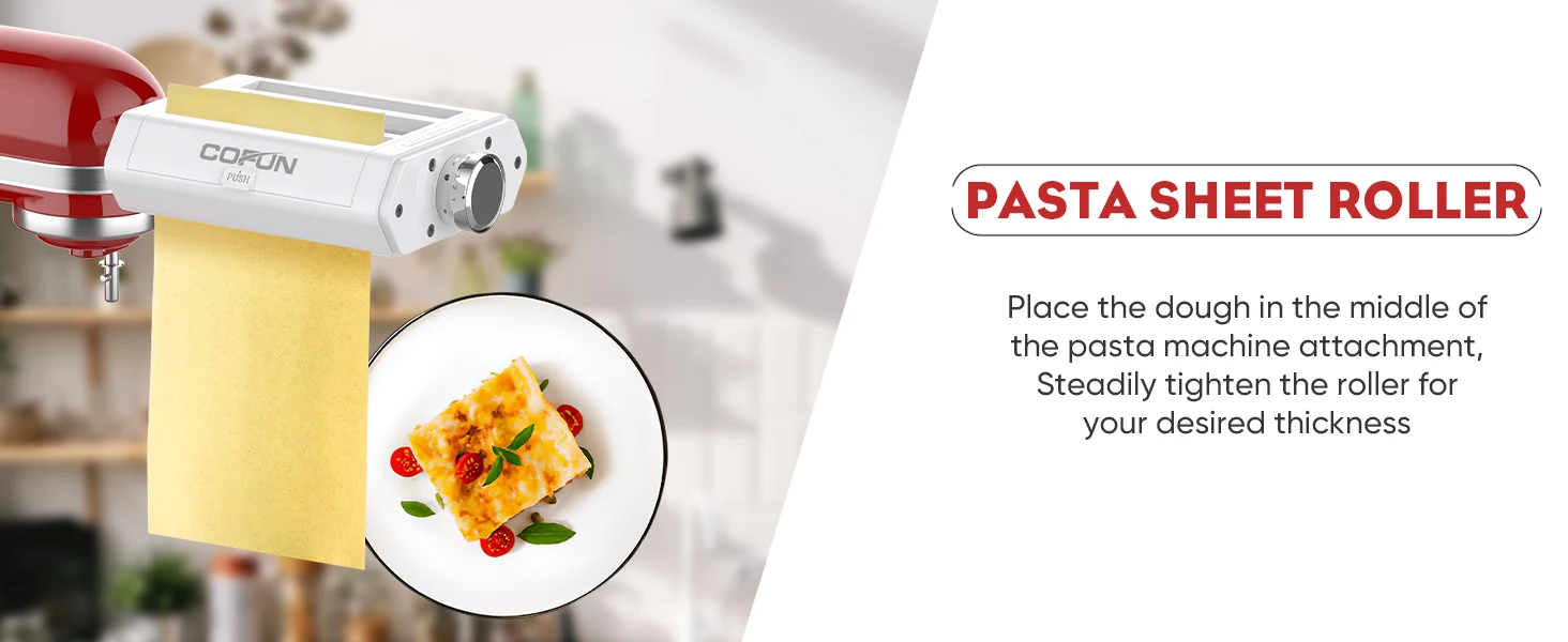 Description Picture 4 of itemPasta Attachment for KitchenAid Stand Mixer, 3-1 Pasta Maker Machine Included Pasta Sheet Roller, Spaghetti Cutter, Fettuccine C
