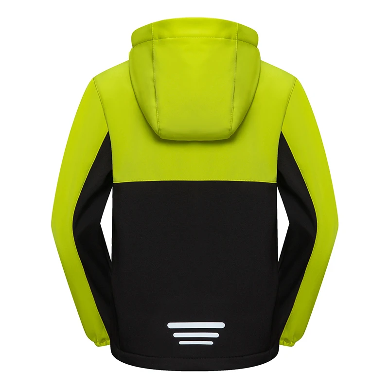 Customize LOGO 6-12T Kids Boys Girls Softshell Jacket Thermal Fleece Waterproof Windproof Children Hooded Outwear Hiking Coat 2