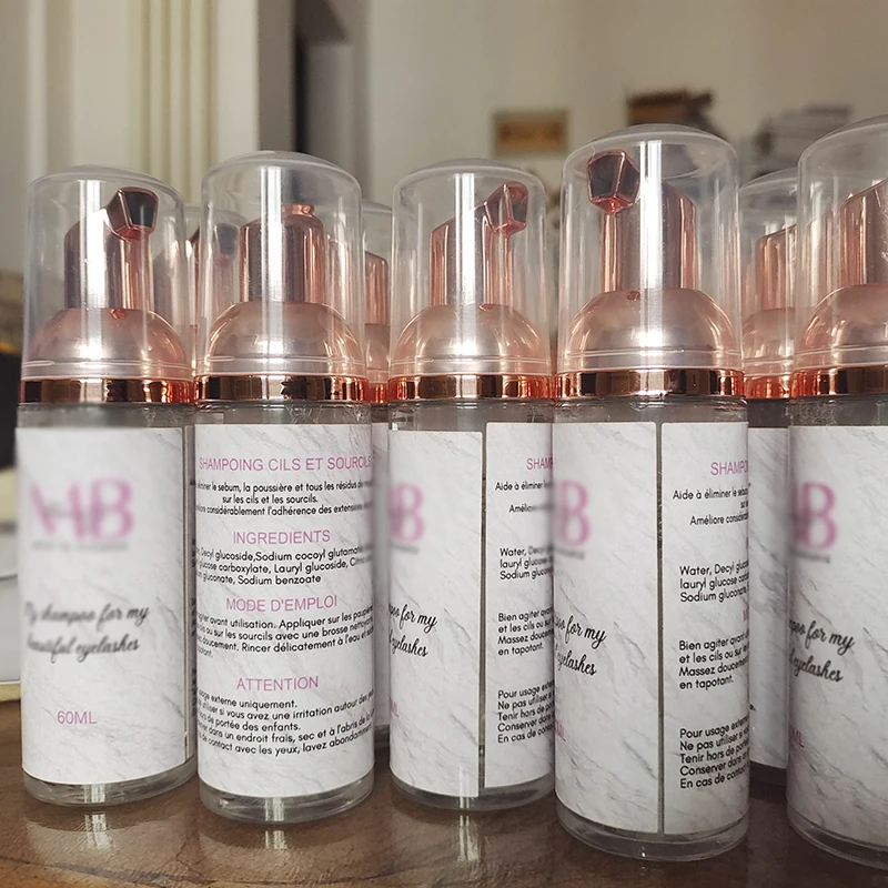 

Custom 60ml Eyelash Shampoo Grafting Eyelashes Gentle Cleansing Mousse Foam No Stimulation Makeup Clean Eyelash Extension Glue