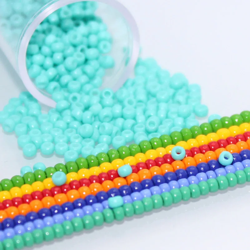 Glass Beads 2.0MM 10Grams/Tube Glossy Round for DIY Handmade Needle Work Sewing Bead Weaving glass beads