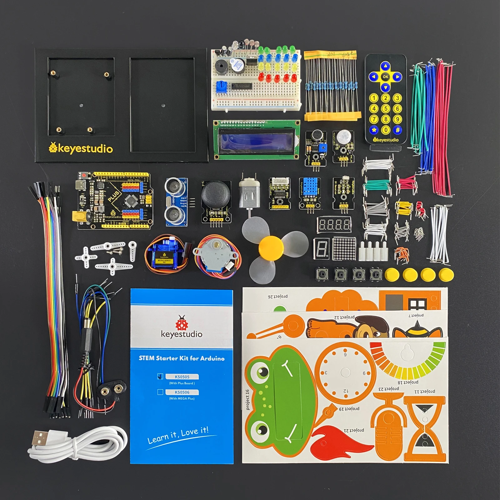 kidsbits-keyestudio-stem-plus-board-starter-kit-for-arduino-starter-kit-full-set-complete-electronic-programming-diy-projects