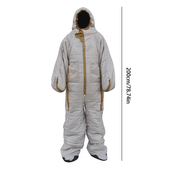 Standing 3 Seasons Full Body Sleeping Bag Human-Shaped Sleeping Bag Humanoid Walking Camping Sleeping Bag Accompany Sleeping 6