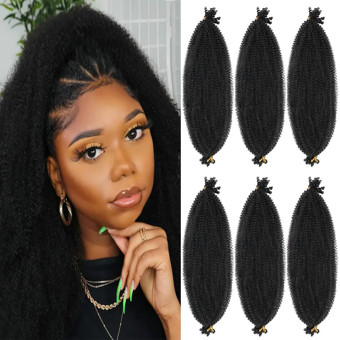 Dream Like Afro Kinky Curly Marley Trecce Per Le Donne Nere 24 Pollici Capelli Sintetici Twist Locs Estensioni Intrecciate Per Capelli All'Uncinetto