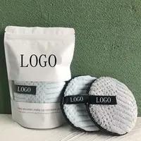 50PCS Customized LOGO LOGO Microfiber Makeup Remover Pads Reusable Face Skin Care Cloths Makeup Remover Face Cleaning 2