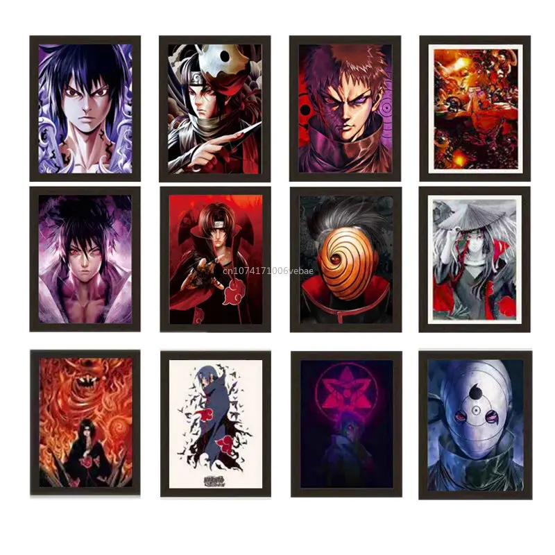 

3D Anime Lenticular Printing NARUTO Stereo Gradient Decorative Painting 3D Print Painting Frame Mural for Modern Home Wall