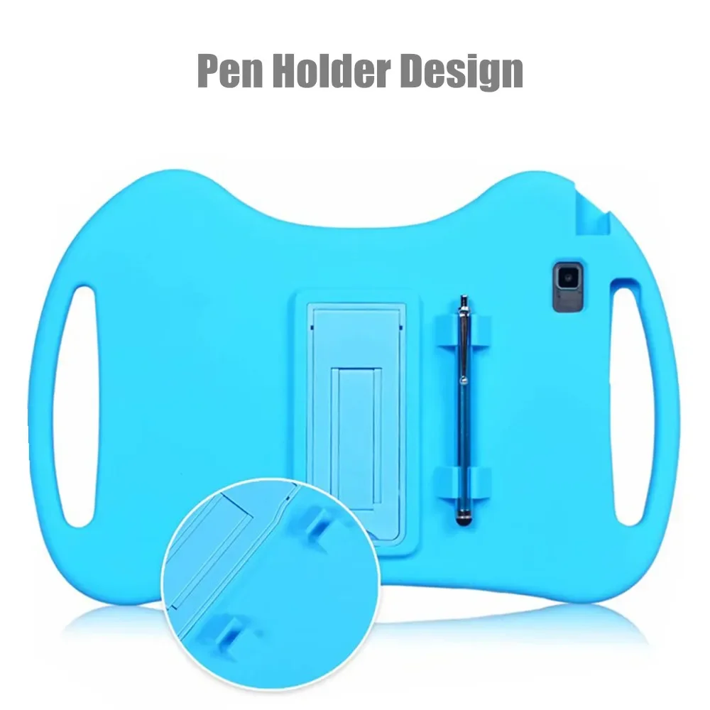Portable Shockproof Silicone Tablet Cover with Kickstand, 10.1