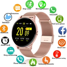 2022 nowy kolorowy ekran inteligentny zegarek kobiety mężczyźni wodoodporny Sport Fitness zegarek tętno ciśnienie krwi tracker dla Xiaomi Huawei tanie i dobre opinie lieve CN (pochodzenie) Android Na nadgarstek Zgodna ze wszystkimi 128 MB Krokomierz Rejestrator aktywności fizycznej