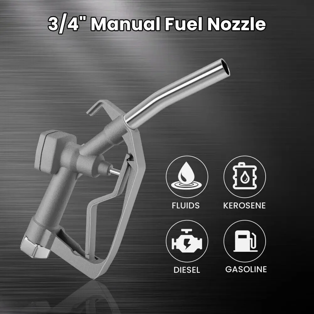 3/4" Manual Fuel Oil Dispenser Diesel refueling Gun With Nozzle Aluminum Alloy