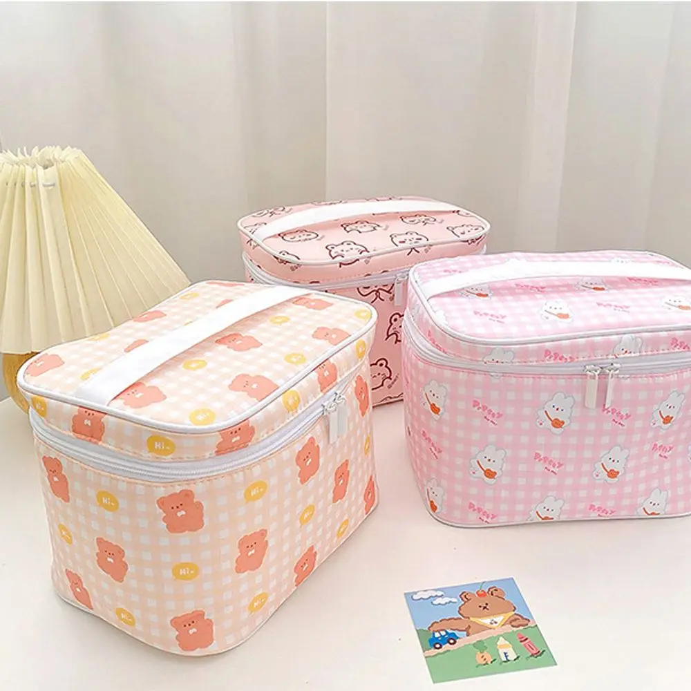 

Необходимый подарок, нейлоновая дорожная сумка с мультяшным медведем и кроликом, сумка для губной помады, косметичка, косметичка