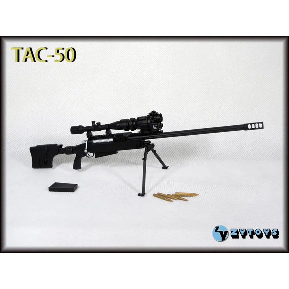 

1/6 Scale Army Weapon TAC-50 Long Range Sniper Rifle Plastic Model Black Plastic Military Accessories For 12inch Action Figures