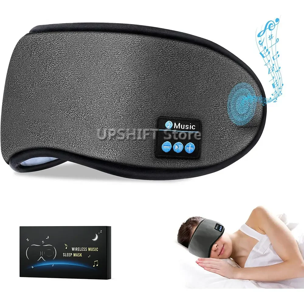 Bandeau Bluetooth, Écouteur de Musique, Masque de Nuit, Doux écouteurs,  Sport