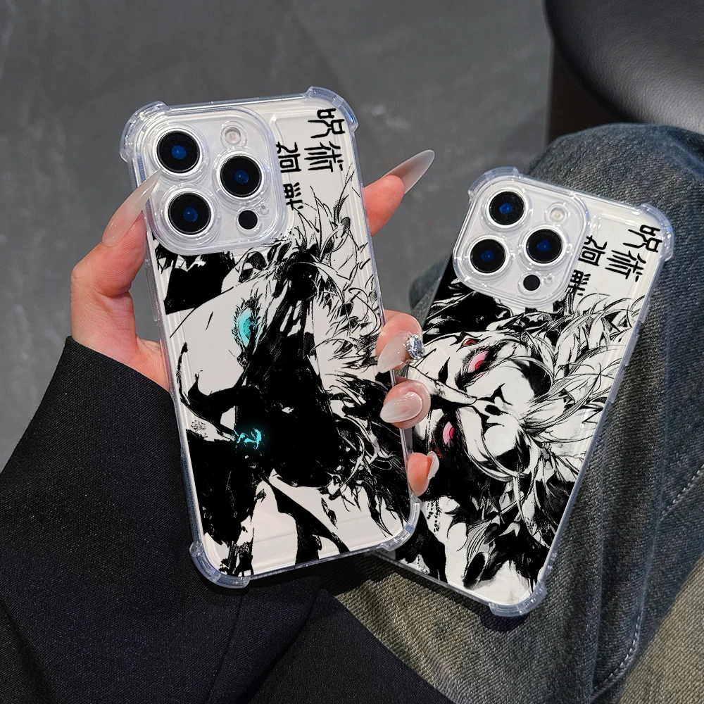Anime Cool Jujutsu Kaisen Anti-Fall Clear TPU Phone Case