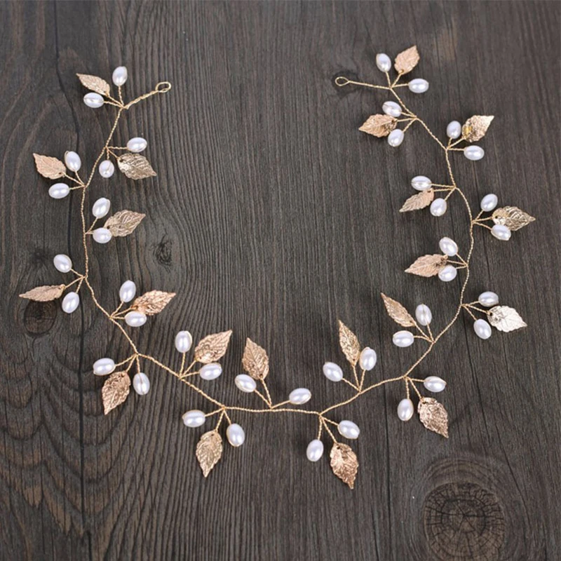 Pearl Crystal Wedding Hair Combs Women Headbands For Bridal Flower Headpiece Bride Hair Ornaments Jewelry Accessories