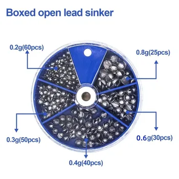 205pcs Fishing Weights & Sinkers Assortment Set 1