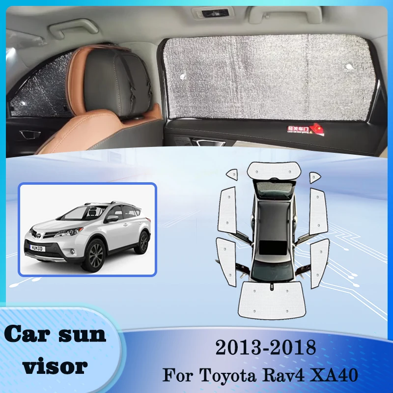 Car Curtain Car Window Sunshade Rear Window Sun Visor Protection Film For Toyota Rav4 XA40 2013 2014 2015
