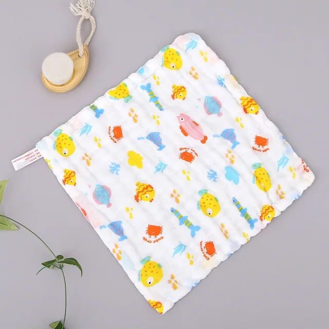2550 CM 6 Layers Of Cotton Muslin Soft Cartoon Baby Towels Childrens