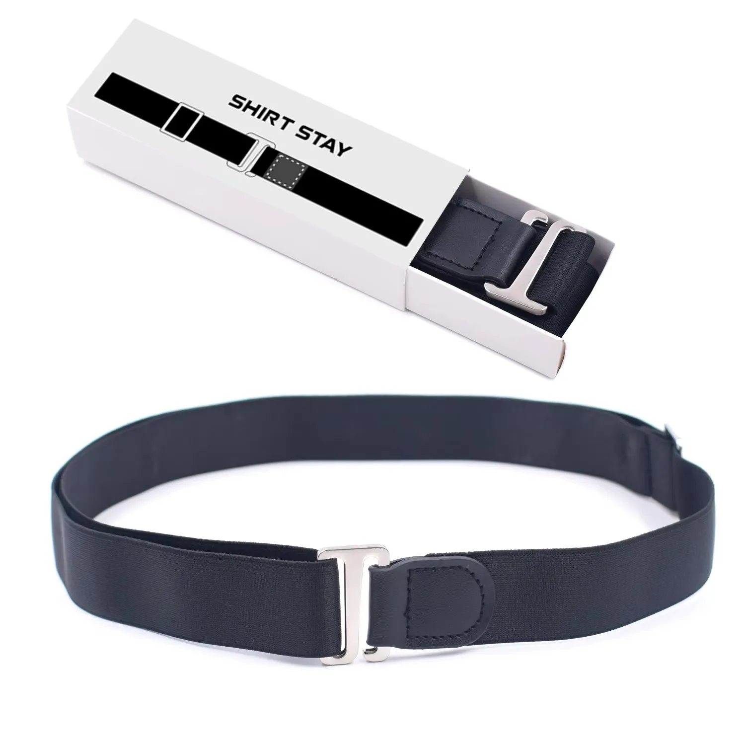Shirt Stay Belt Lock-Gürtel für Männer und Frauen. Halten Sie das Hemd ein verstellbares, elastisches, rutschfestes, knitterfreies Hemdhalter-Gurt fest – Detail 5