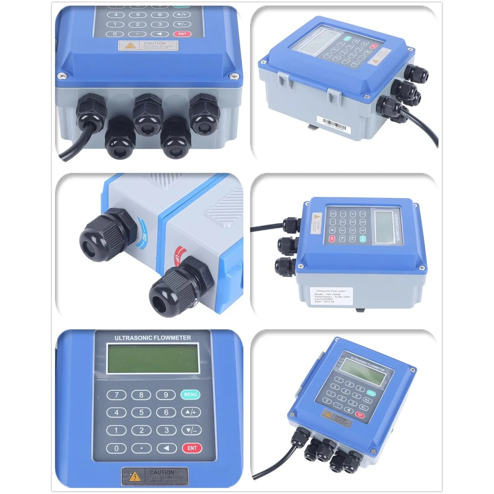 Ultrasonic Flow Meter ,TUF-2000B Liquid Water Flow Control Meter, Digital LCD Display Flowmeter Counter ,TS-2 & TM-1 Transducers