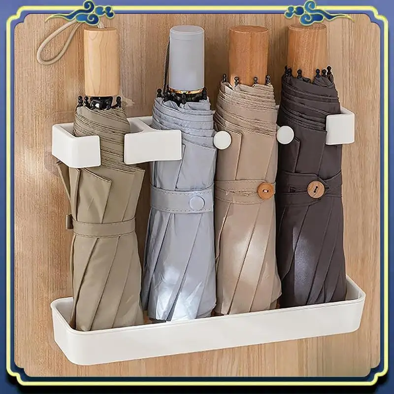 Wall Mounted Umbrella Holder Rack Umbrella Frame Wall-Mounted Storage Rack, Space Saving Organizer