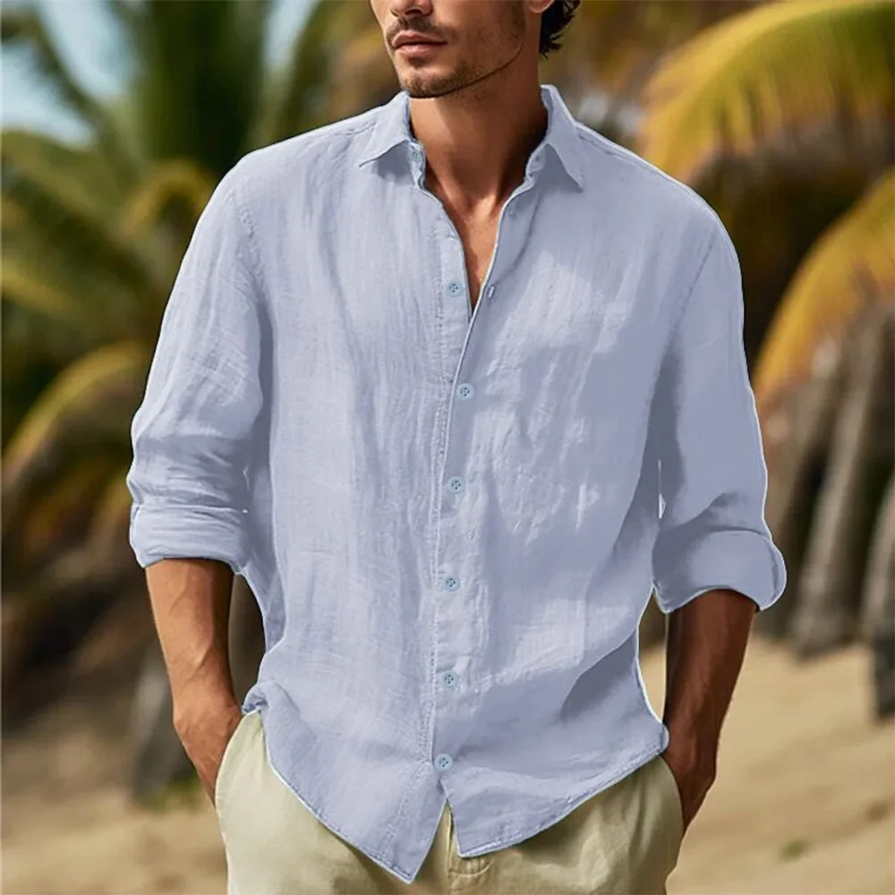 Camisa De Verano Para Playa, Camisas De Lino Y Algodón, Cárdigan Para  Hombre, Tops De Manga, image size:1000x1000