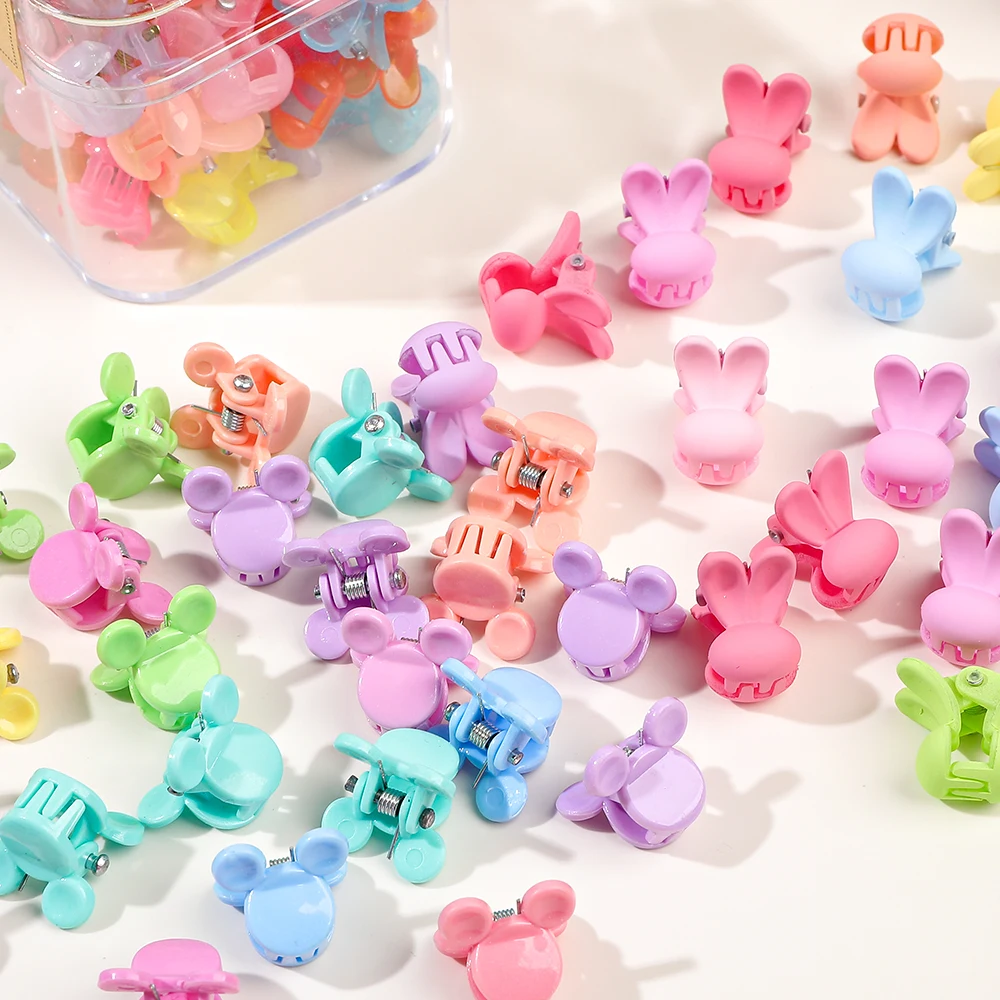 Colorful Sweet Hair Clips Set - 40 PCS Cute Mini Crab Hairpins