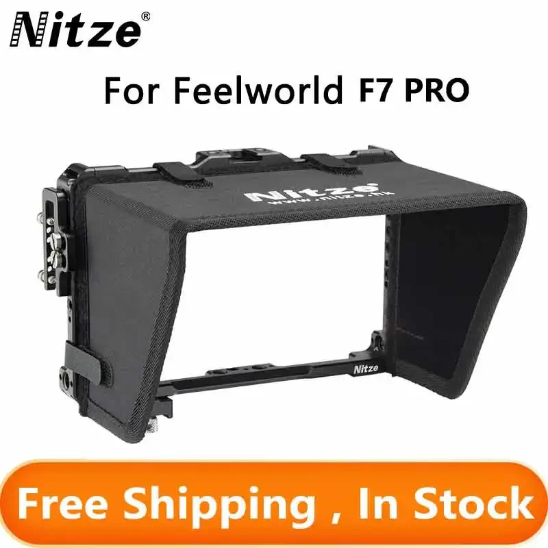

Клетка Nitze для монитора Feelworld F7 PRO 7 дюймов с зажимом для кабеля HDMI и солнцезащитным козырьком, бесплатная доставка, новый продукт, лидер продаж, Южная Корея
