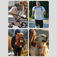 Patch réfléchissant Anti-collision de nuit étanche, 10 pièces, accessoires de poussette multifonctions, autocollant d'avertissement de sécurité pour poussette de bébé 2