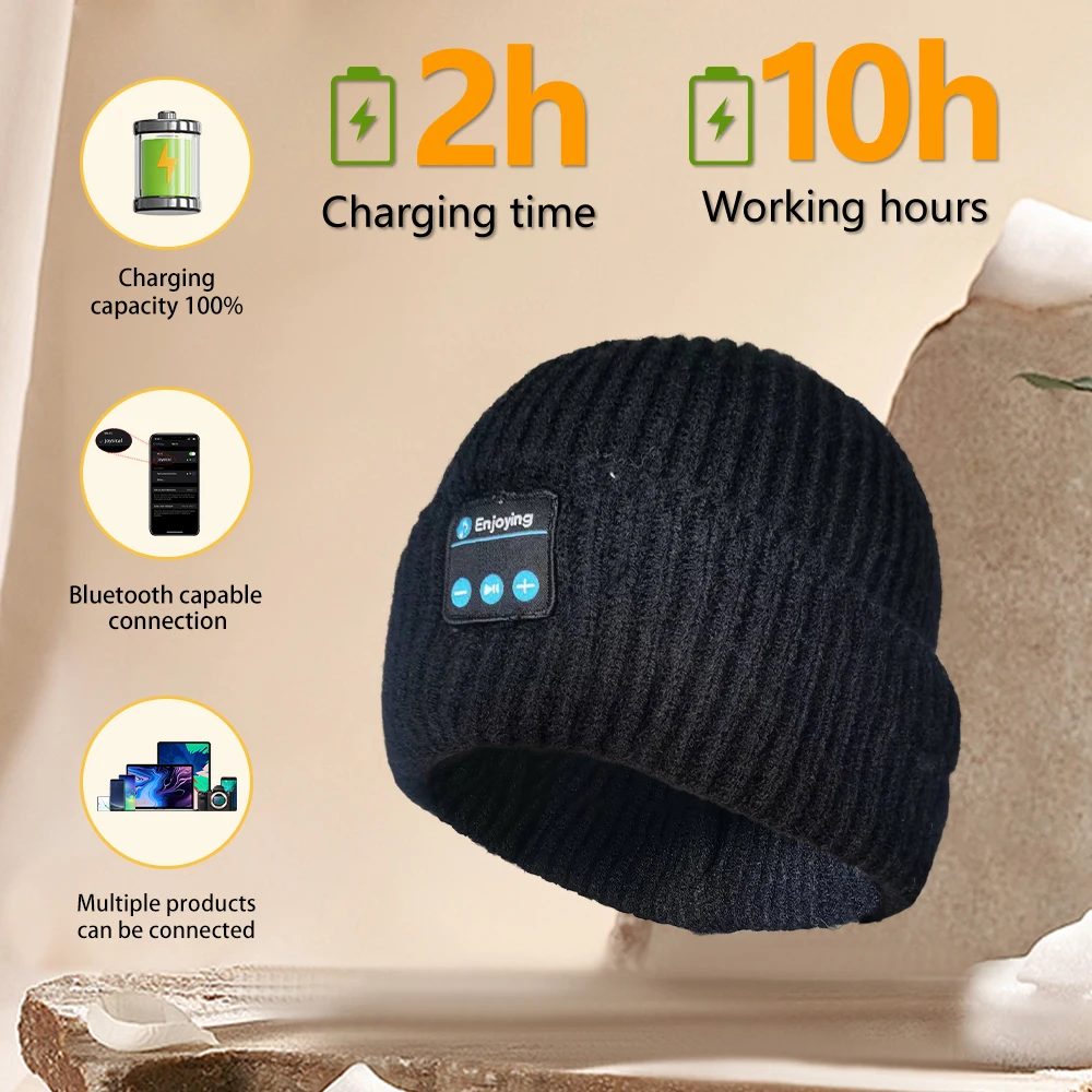 Bonnet Bluetooth Euroweb - Casquette Audio Sport Avec Boutons De Contrôle