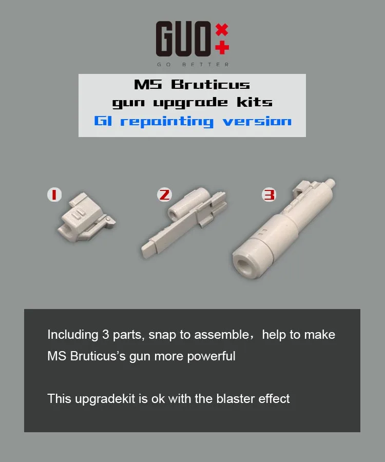 3D DIY Gun Component Weapon Upgrade Kit For MS-TOYS Bruticus (G1 Repainting VER) Accessories