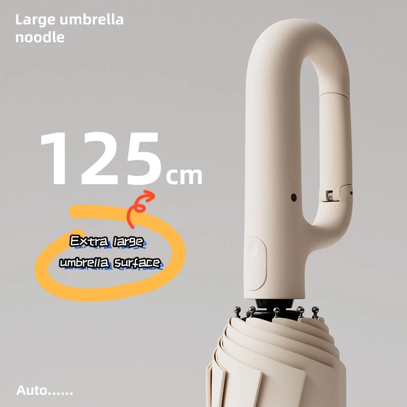 Parapluie pliant automatique solide et résistant au vent renforcé pour hommes et femmes, 24 parapluies de soleil et de pluie Double os résistants au soleil UV UPF50 +  15