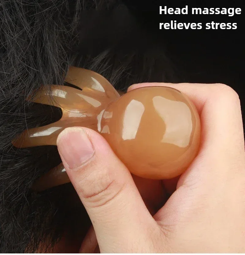 1-20PCS 8-Legged Acupressure Massager Scalp Scraper Hair Comb for Full Body Relaxation Chinese Head Spa Technique
