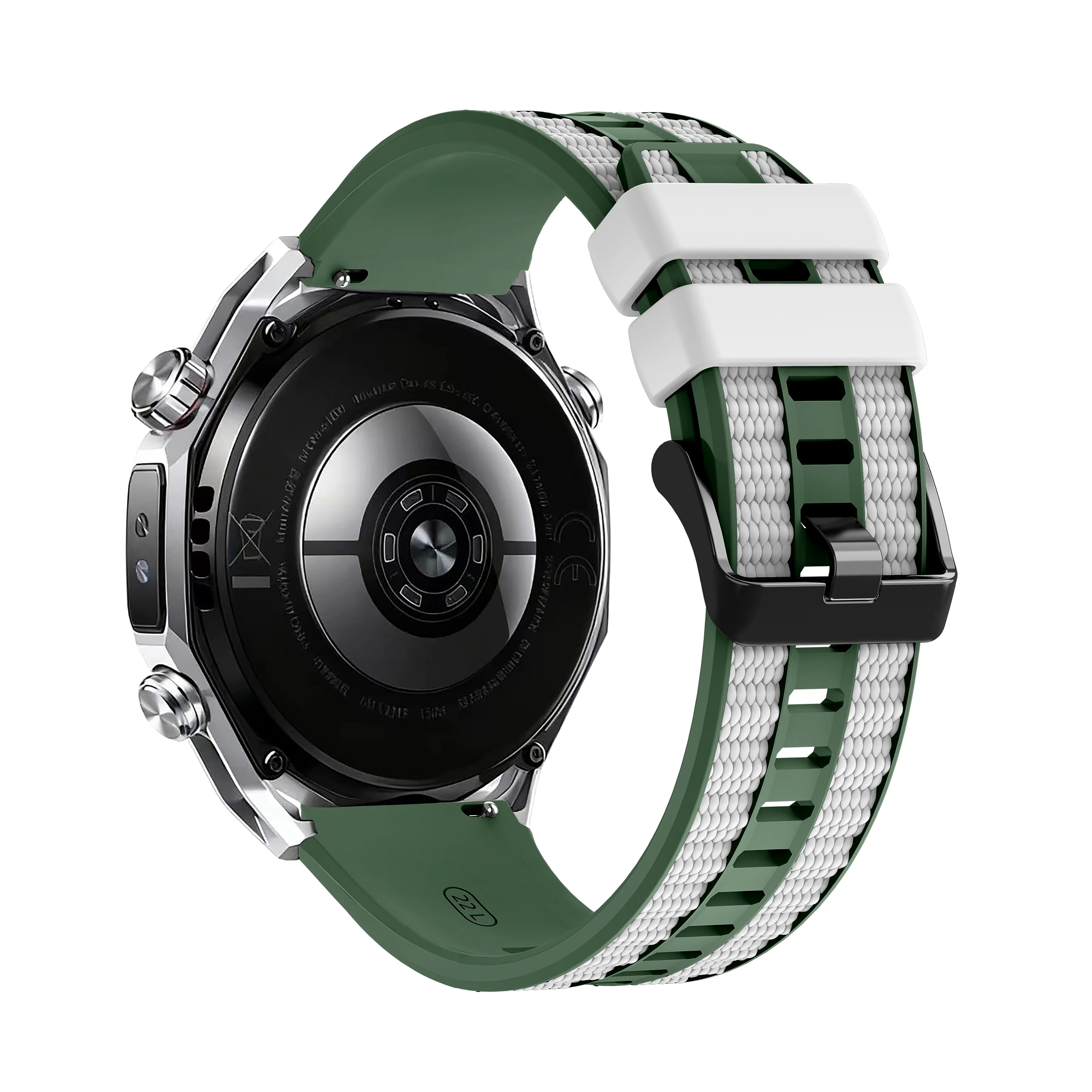Premium 22mm Silicone Watchband Replacement Strap Bracelet