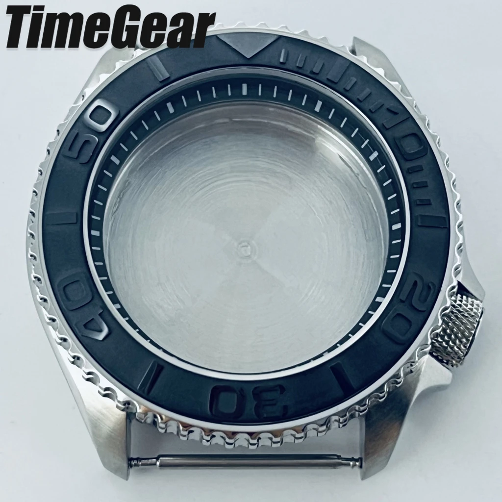 Sleek Black Ring Watch Case with Sloping Bezel and 3.8 Crown