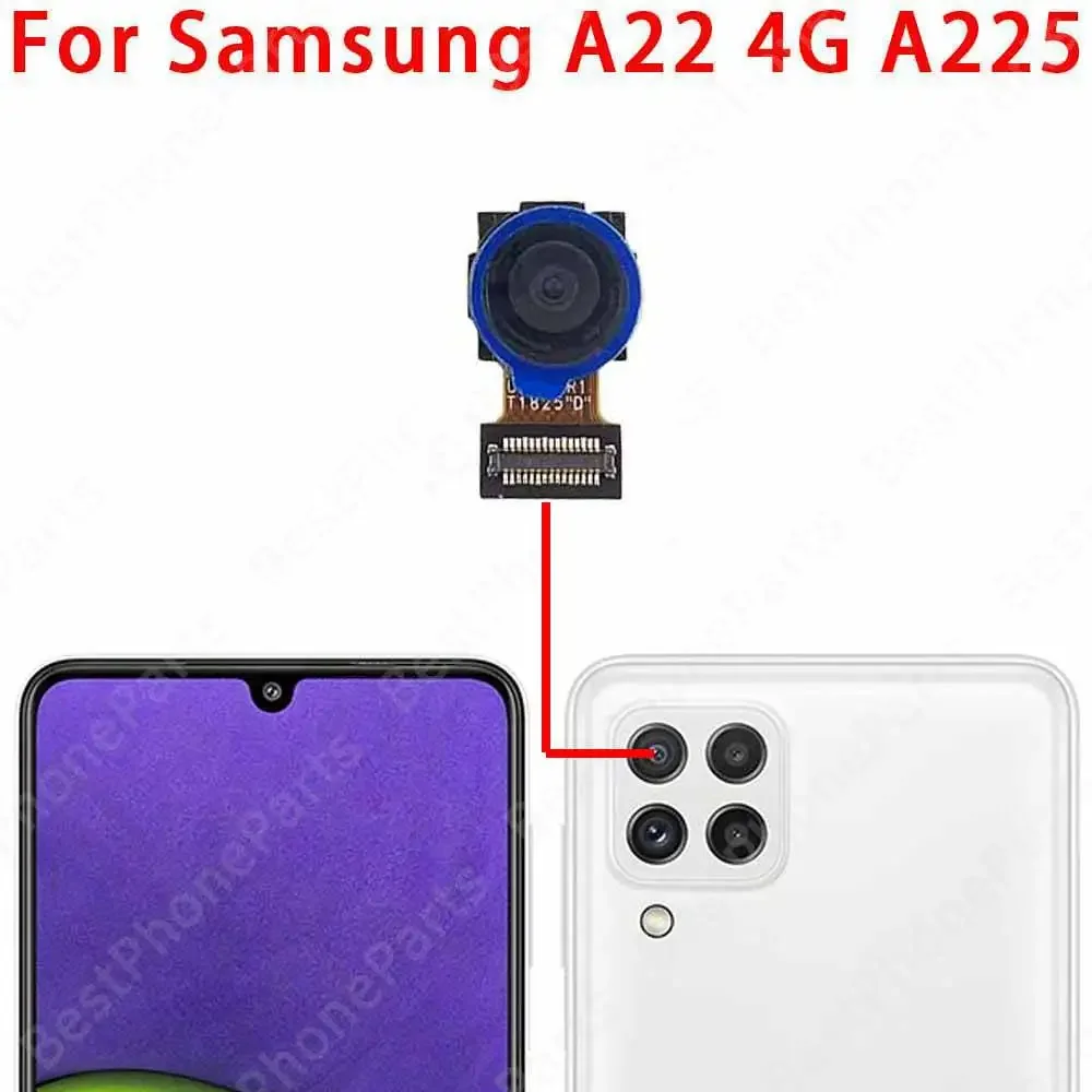 삼성 갤럭시 A22 4G 5G A225 A226 후면 후면 카메라 모듈 교체 예비 부품 용 카메라