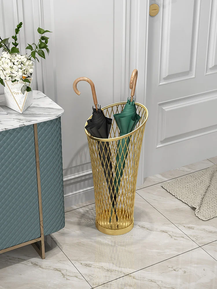 Nordic Creative Umbrella Holder Home Floor Iron Umbrella Stands Indoor Living Room Barrel Storage Tool Furniture