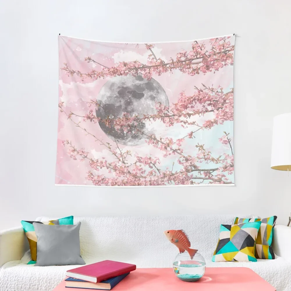 

Spring Moon Tapestry Wall Hanging Aesthetic Room Decors Cute Room Things Tapestry